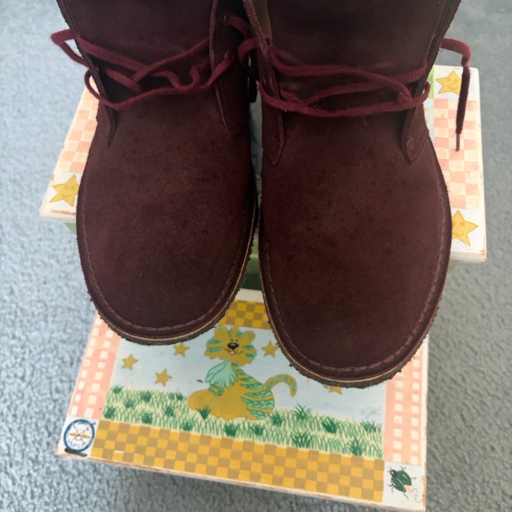 Clarks Burgundy Chukka Boots